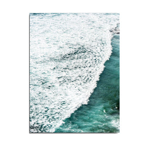 Deep Green Ocean Sea Wave Canvas Art